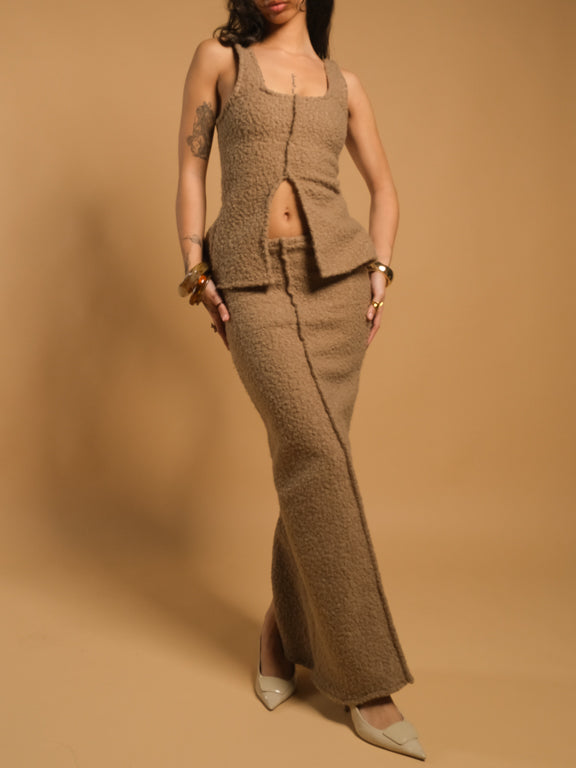 Wool Long Skirt Handmade for Elegant Style