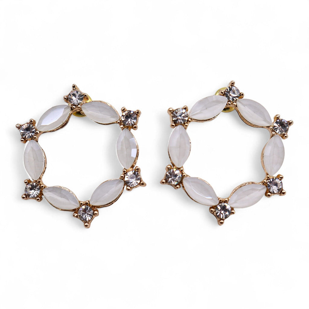Pearl - Vintage Glass - Loop - Earrings
