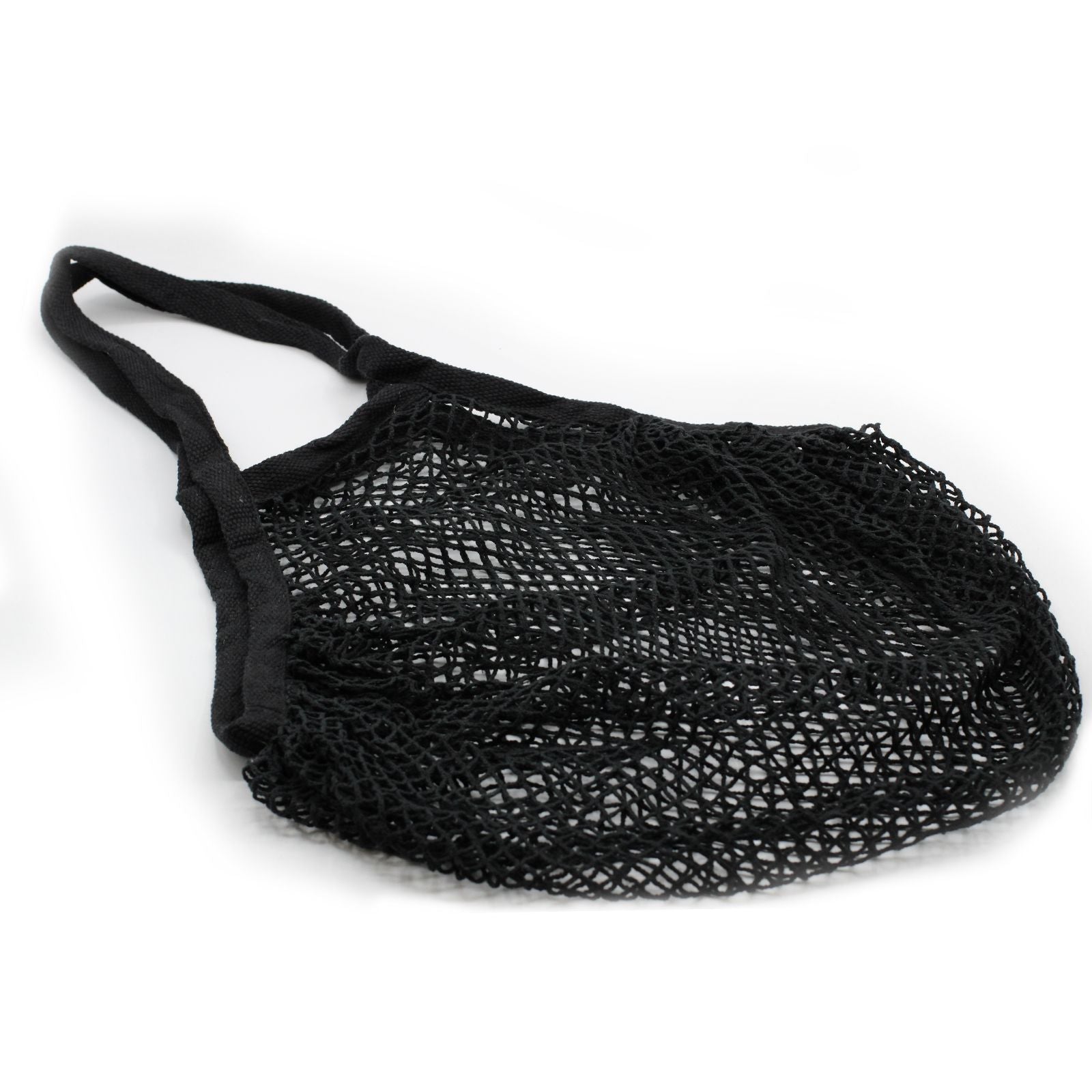 Pure Cotton Mesh Bag - Black