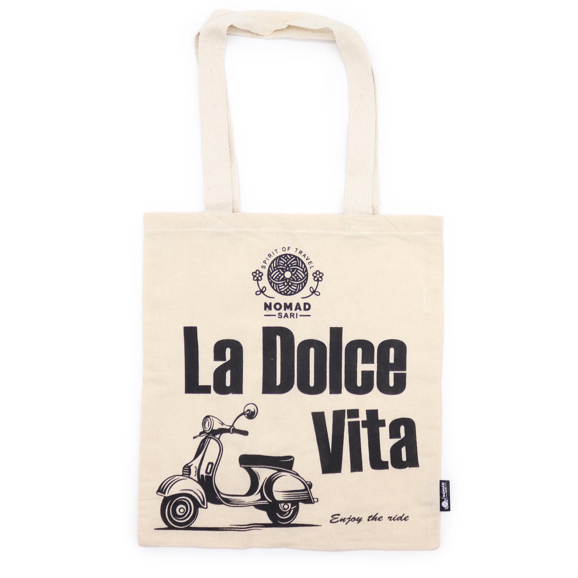 Iconic Basic Tote Bag - La Dolce Vita - Natural 4oz
