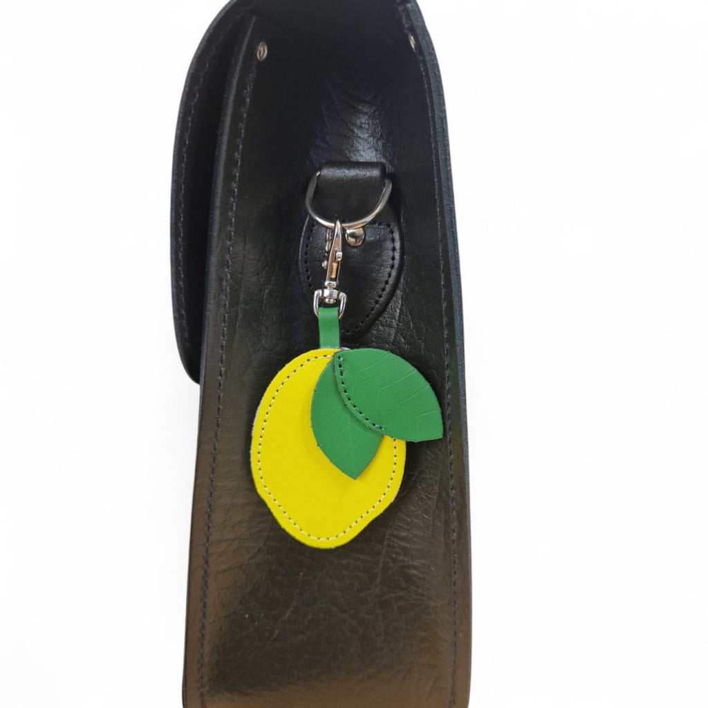 Handmade Leather Fruity Bag Charm – Lemon